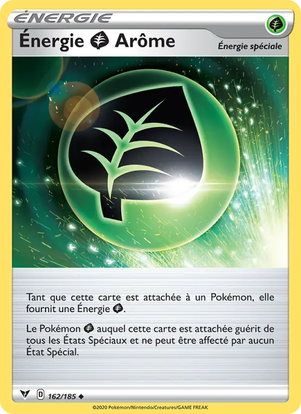 162/185 - Énergie Grass Arôme — Carte Pokémon Voltage Éclatant 162/185