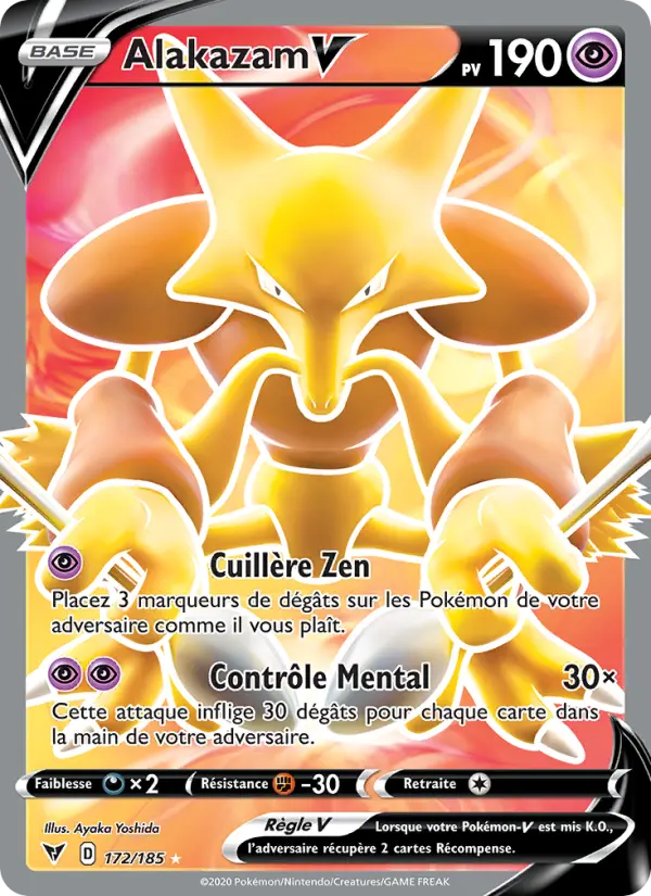 Alakazam V — Carte Pokémon 172 Voltage Éclatant