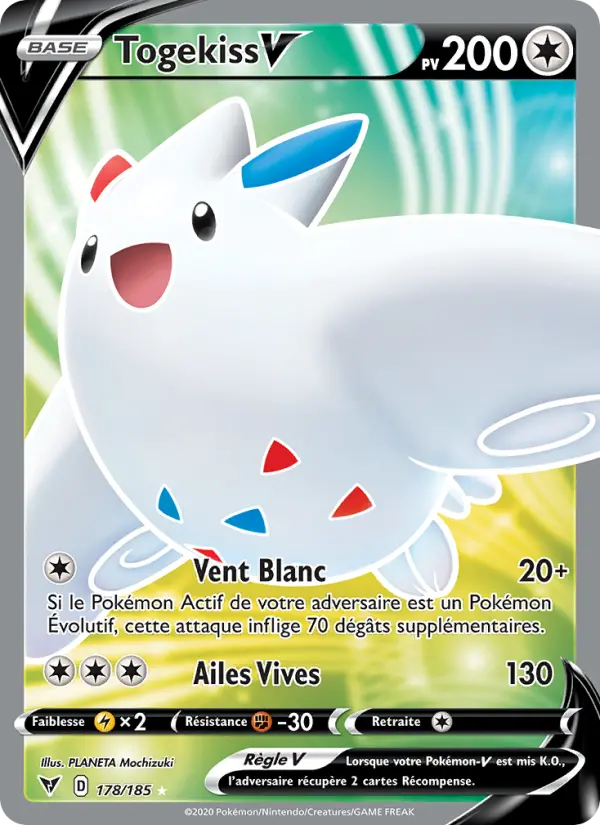178/185 - Togekiss V — Carte Pokémon Voltage Éclatant 178/185