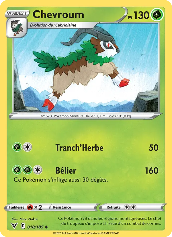 Chevroum — Carte Pokémon 18 Voltage Éclatant