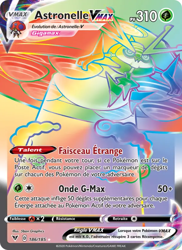 Astronelle VMAX — Carte Pokémon 186 Voltage Éclatant