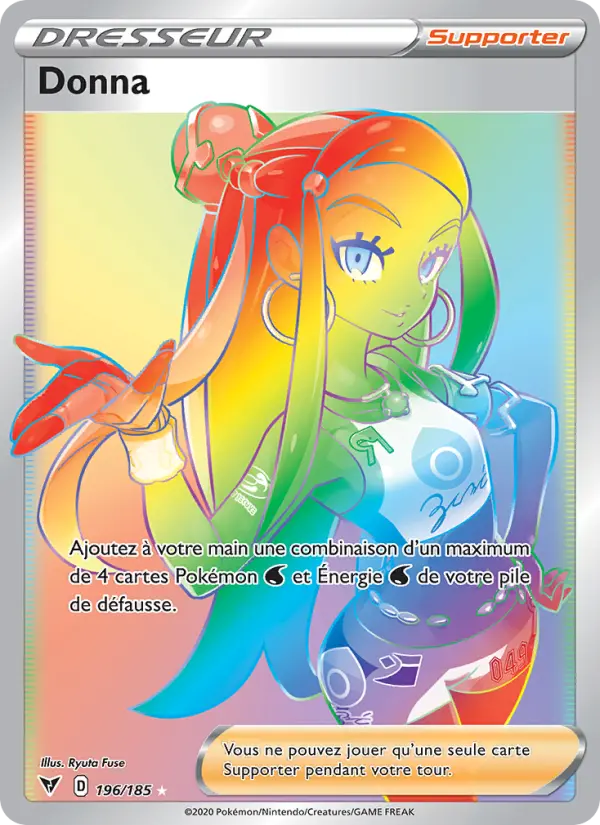 196/185 - Donna — Carte Pokémon Voltage Éclatant 196/185
