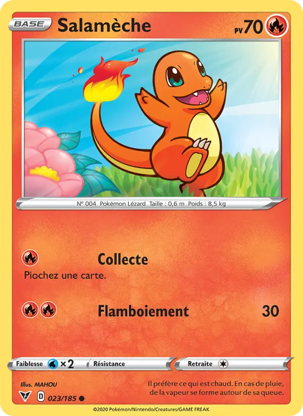 023/185 - Salamèche — Carte Pokémon Voltage Éclatant 23/185