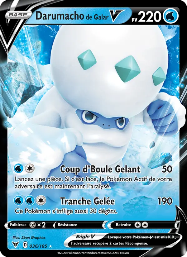 036/185 - Darumacho de Galar V — Carte Pokémon Voltage Éclatant 36/185