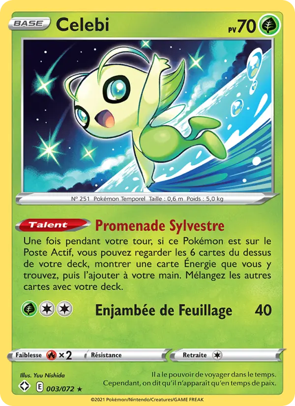 003/072 - Celebi — Carte Pokémon Destinées Radieuses 3/72