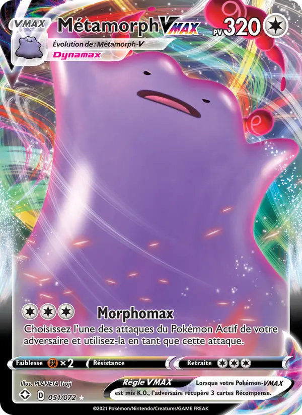 051/072 - Métamorph VMAX — Carte Pokémon Destinées Radieuses 51/72