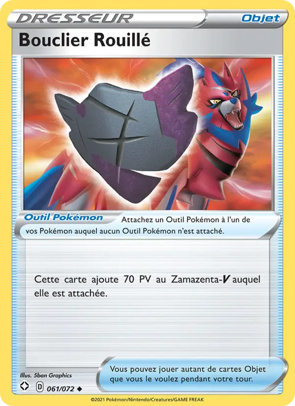 061/072 - Bouclier Rouillé — Carte Pokémon Destinées Radieuses 61/72