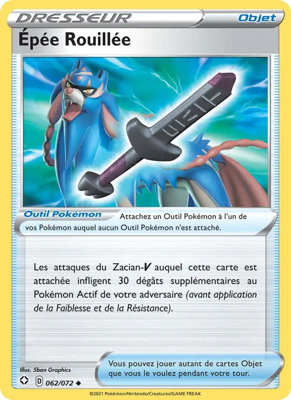062/072 - Épée Rouillée — Carte Pokémon Destinées Radieuses 62/72