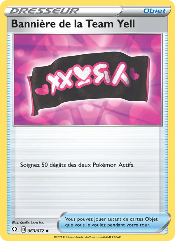 063/072 - Bannière de la Team Yell — Carte Pokémon Destinées Radieuses 63/72