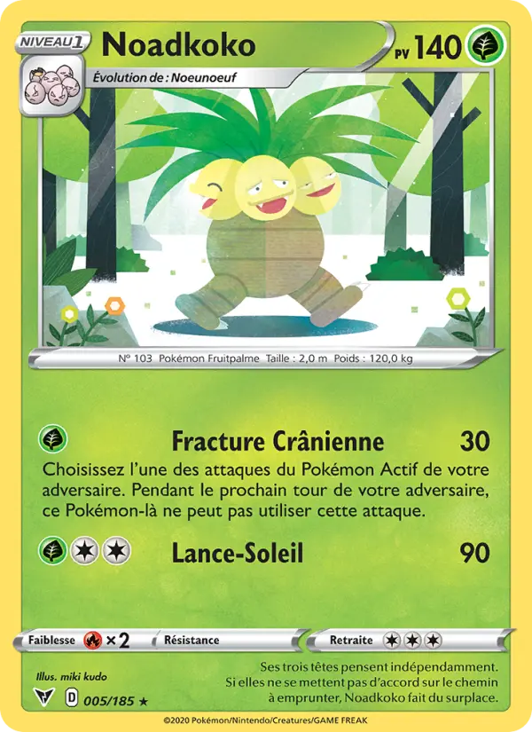 005/185 - Noadkoko — Carte Pokémon Voltage Éclatant 5/185
