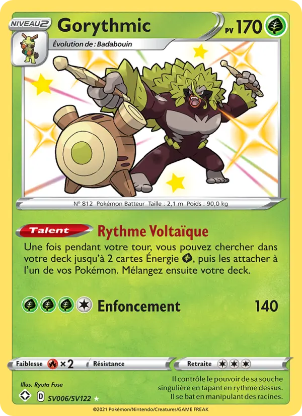 Gorythmic — Carte Pokémon SV006 Destinées Radieuses