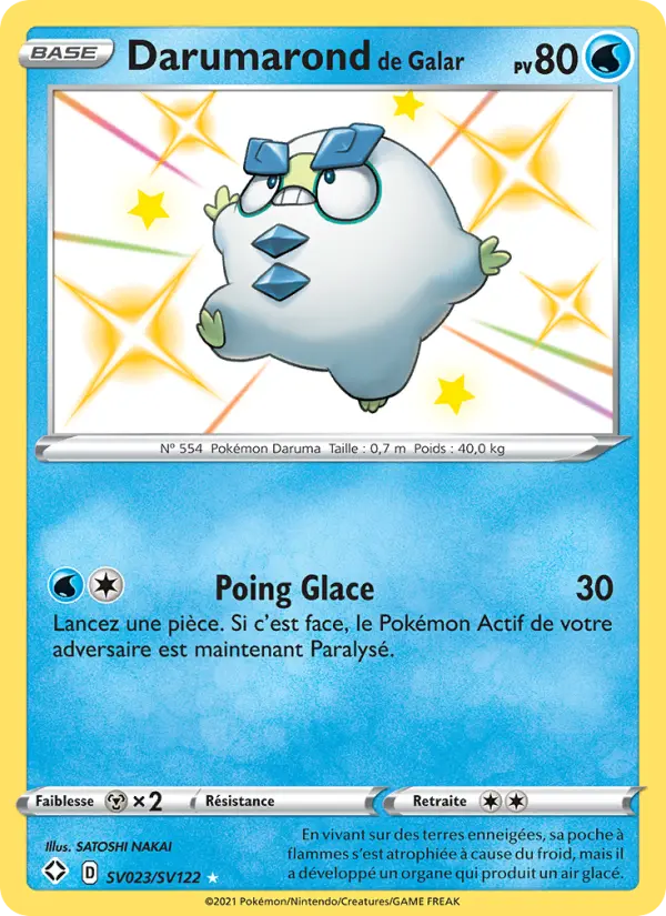 SV023/072 - Darumarond de Galar — Carte Pokémon Destinées Radieuses SV023/72