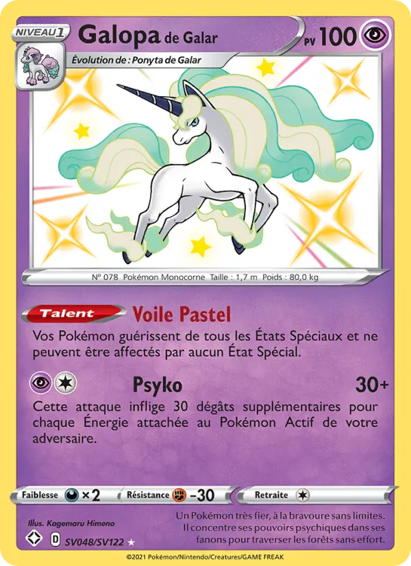 SV048/072 - Galopa de Galar — Carte Pokémon Destinées Radieuses SV048/72