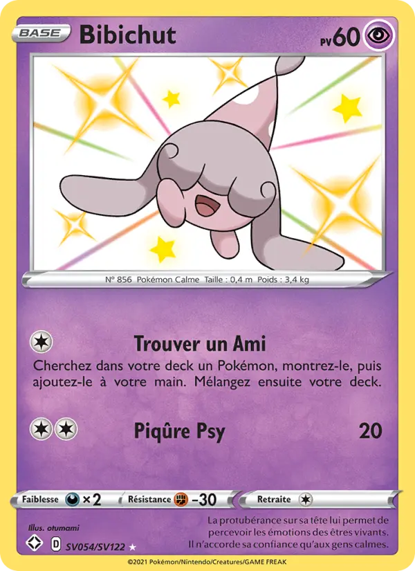 Bibichut — Carte Pokémon SV054 Destinées Radieuses