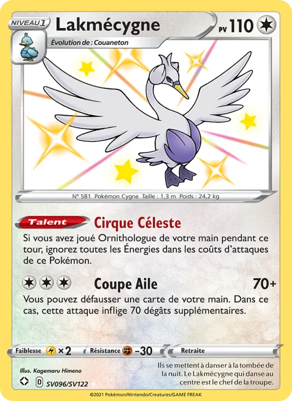 Lakmécygne — Carte Pokémon SV096 Destinées Radieuses