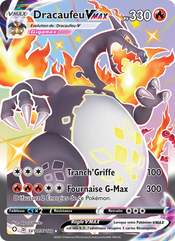 SV107/072 - Dracaufeu VMAX — Carte Pokémon Destinées Radieuses SV107/72