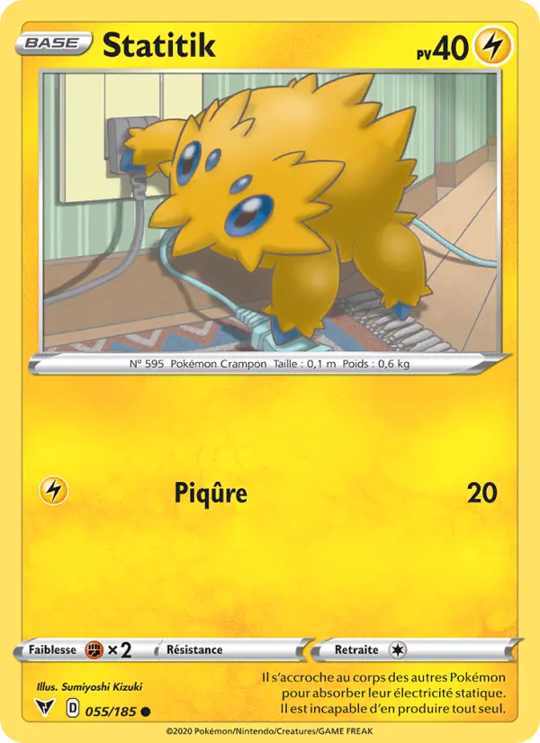 055/185 - Statitik — Carte Pokémon Voltage Éclatant 55/185
