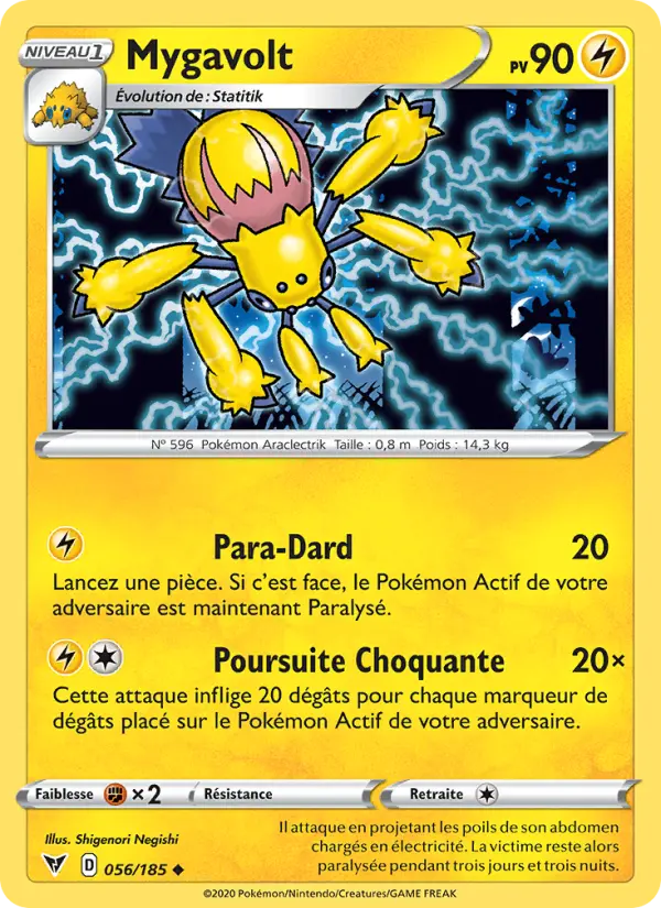 056/185 - Mygavolt — Carte Pokémon Voltage Éclatant 56/185