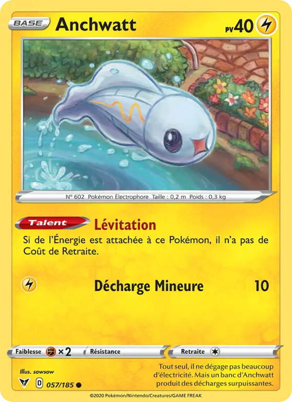 057/185 - Anchwatt — Carte Pokémon Voltage Éclatant 57/185