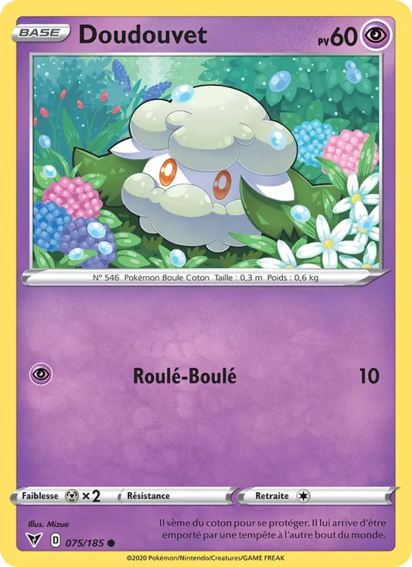 075/185 - Doudouvet — Carte Pokémon Voltage Éclatant 75/185