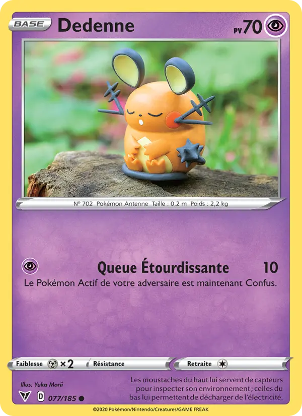 077/185 - Dedenne — Carte Pokémon Voltage Éclatant 77/185