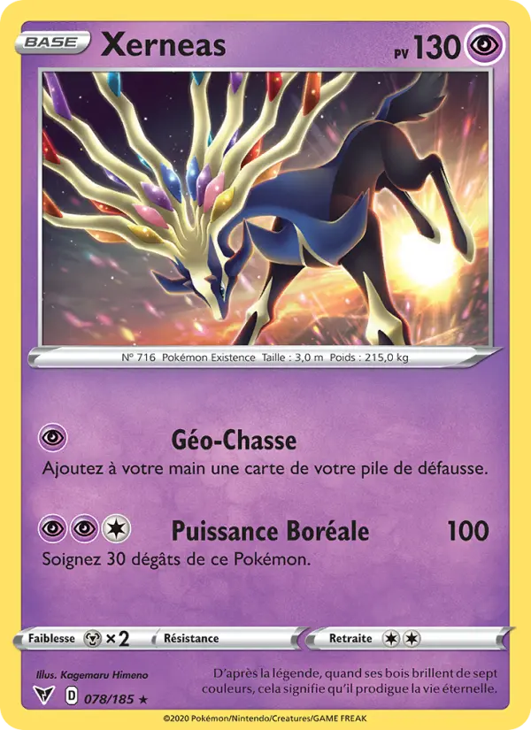 078/185 - Xerneas — Carte Pokémon Voltage Éclatant 78/185