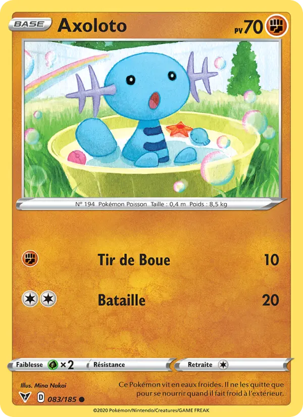 083/185 - Axoloto — Carte Pokémon Voltage Éclatant 83/185