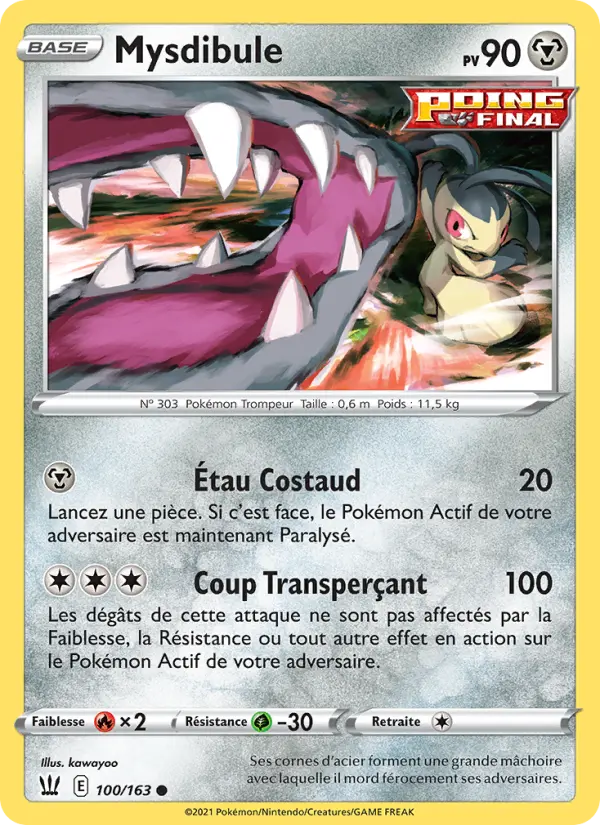 100/163 - Mysdibule — Carte Pokémon Styles de combat 100/163