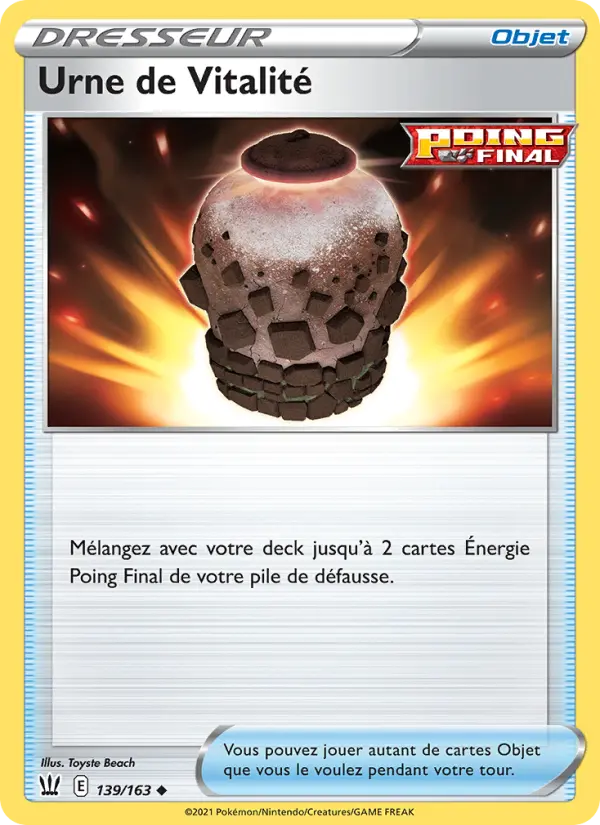 Urne de Vitalité — Carte Pokémon 139 Styles de combat