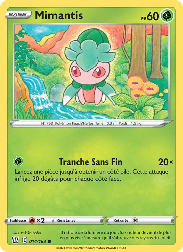 014/163 - Mimantis — Carte Pokémon Styles de combat 14/163