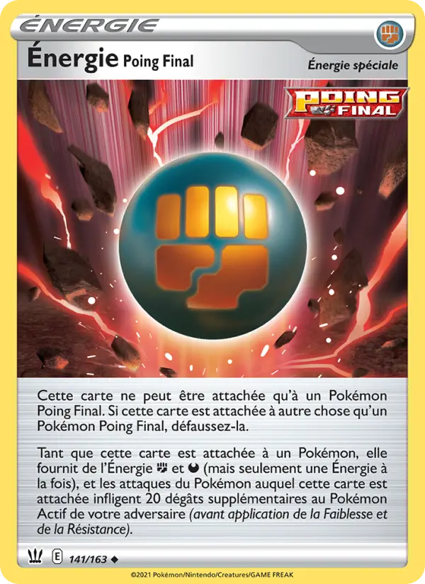 Énergie Poing Final — Carte Pokémon 141 Styles de combat