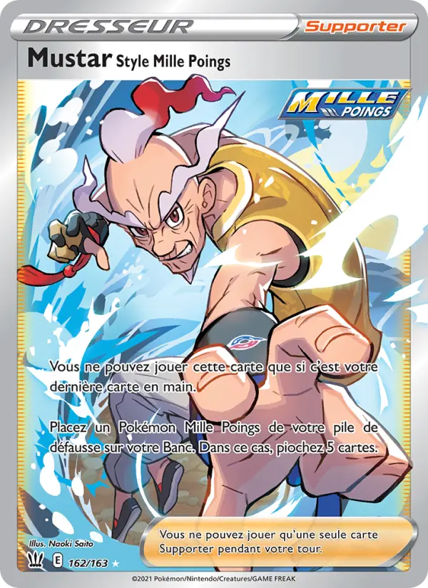 162/163 - Mustar Style Mille Poings — Carte Pokémon Styles de combat 162/163