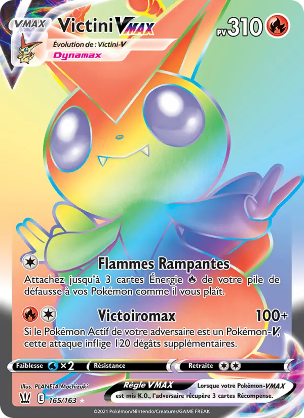 165/163 - Victini VMAX — Carte Pokémon Styles de combat 165/163