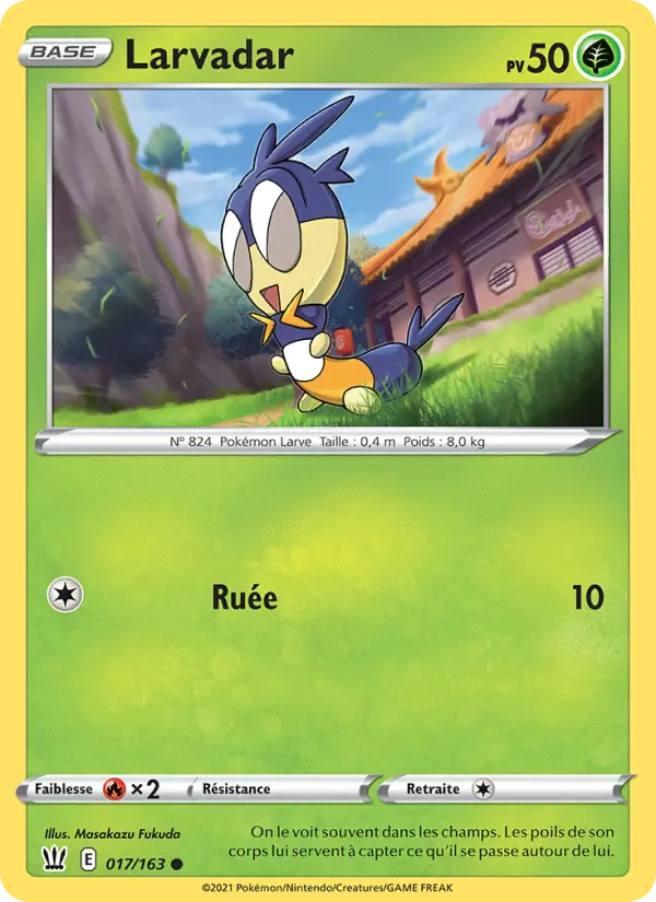Larvadar — Carte Pokémon 17 Styles de combat