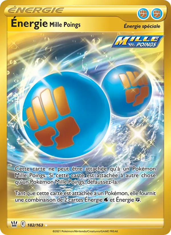 182/163 - Énergie Mille Poings — Carte Pokémon Styles de combat 182/163