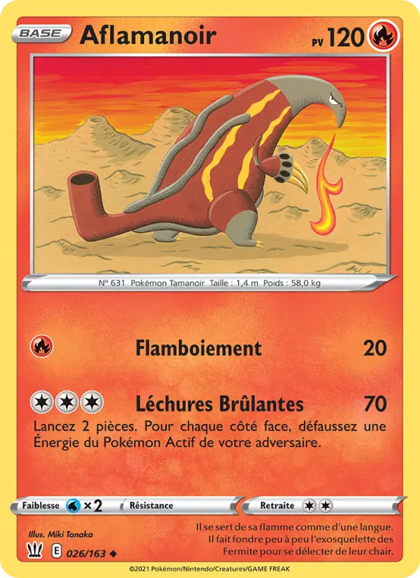 Aflamanoir — Carte Pokémon 26 Styles de combat