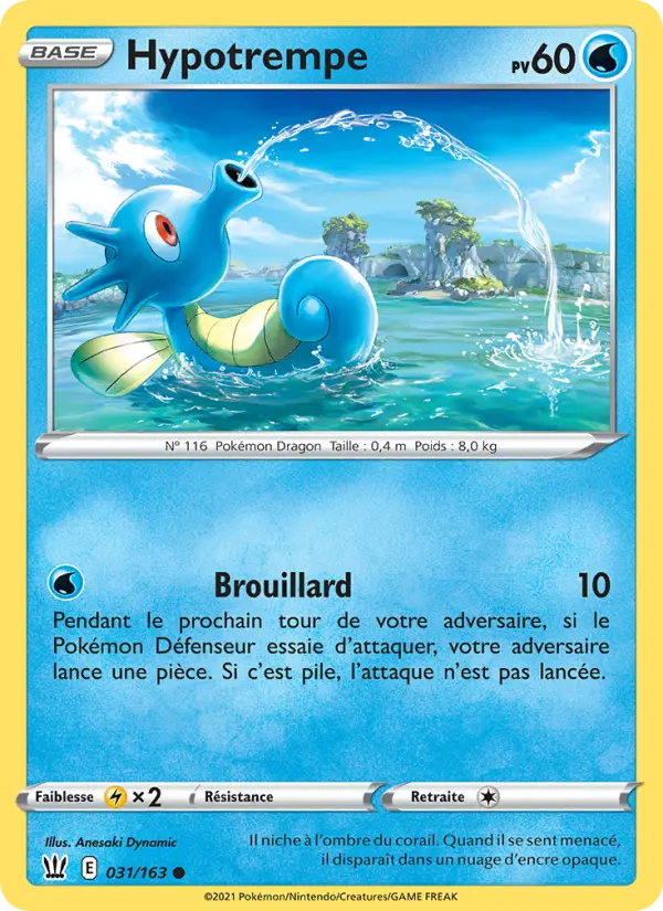 031/163 - Hypotrempe — Carte Pokémon Styles de combat 31/163