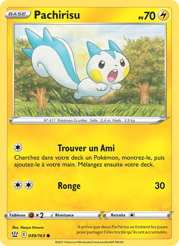 049/163 - Pachirisu — Carte Pokémon Styles de combat 49/163