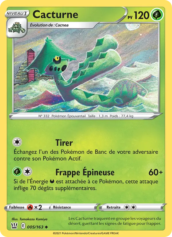 005/163 - Cacturne — Carte Pokémon Styles de combat 5/163