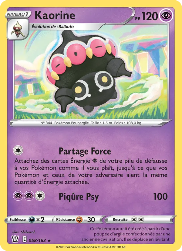 058/163 - Kaorine — Carte Pokémon Styles de combat 58/163
