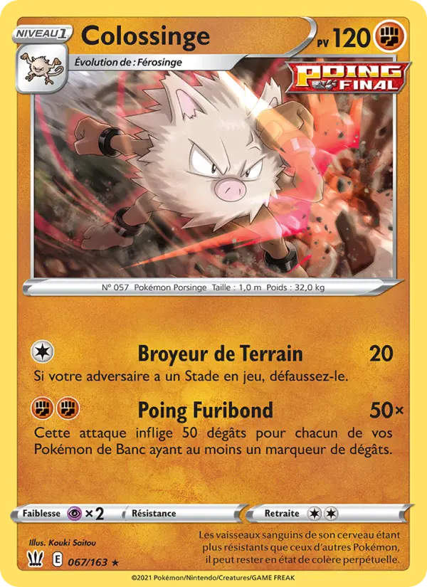 067/163 - Colossinge — Carte Pokémon Styles de combat 67/163