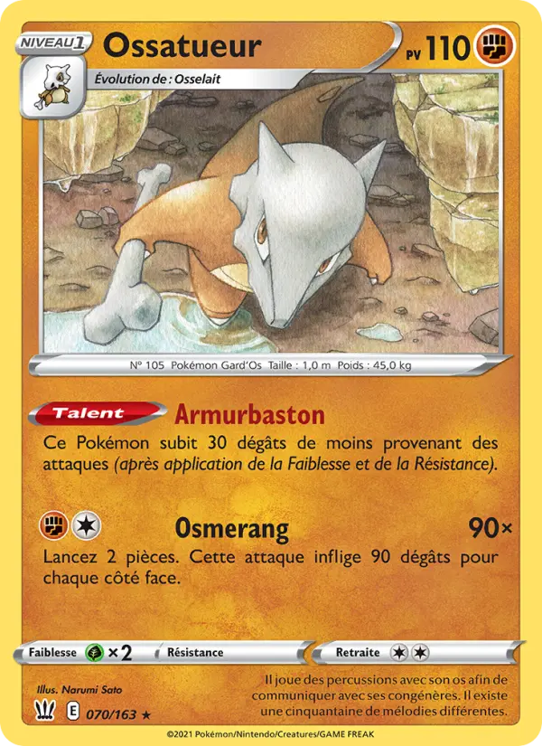070/163 - Ossatueur — Carte Pokémon Styles de combat 70/163