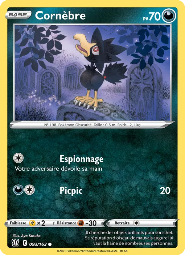 093/163 - Cornèbre — Carte Pokémon Styles de combat 93/163