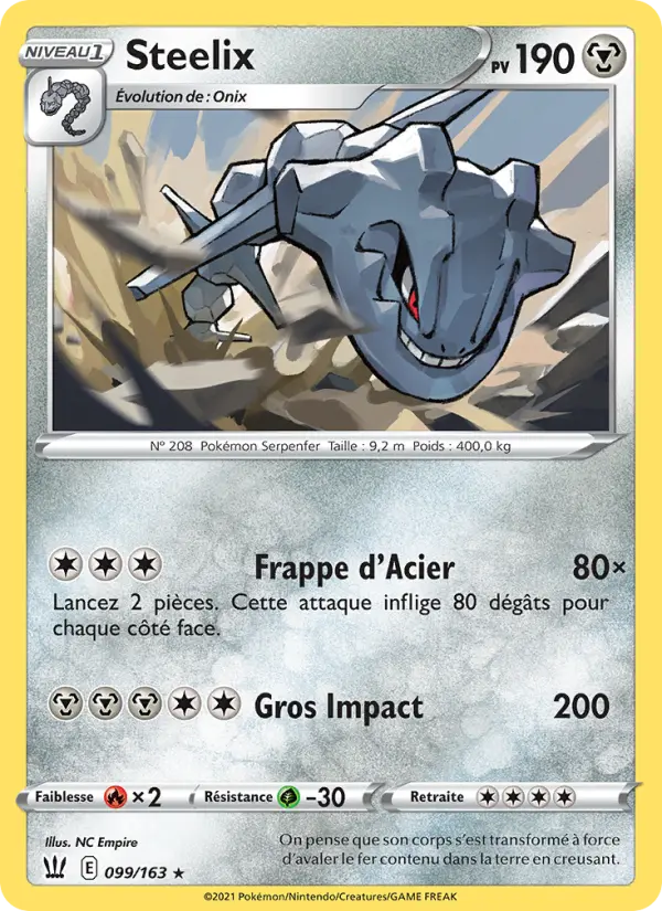 099/163 - Steelix — Carte Pokémon Styles de combat 99/163