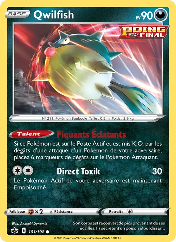 Qwilfish — Carte Pokémon 101 Règne de Glace