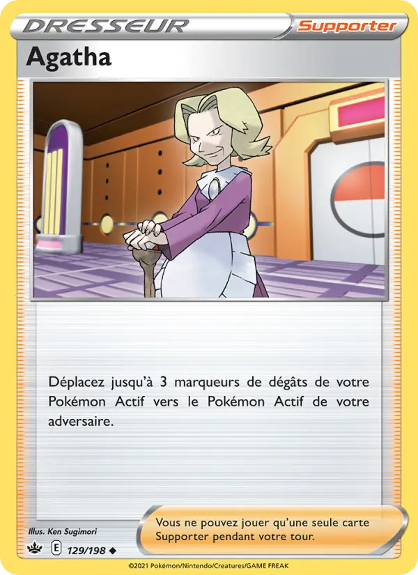 129/198 - Agatha — Carte Pokémon Règne de Glace 129/198