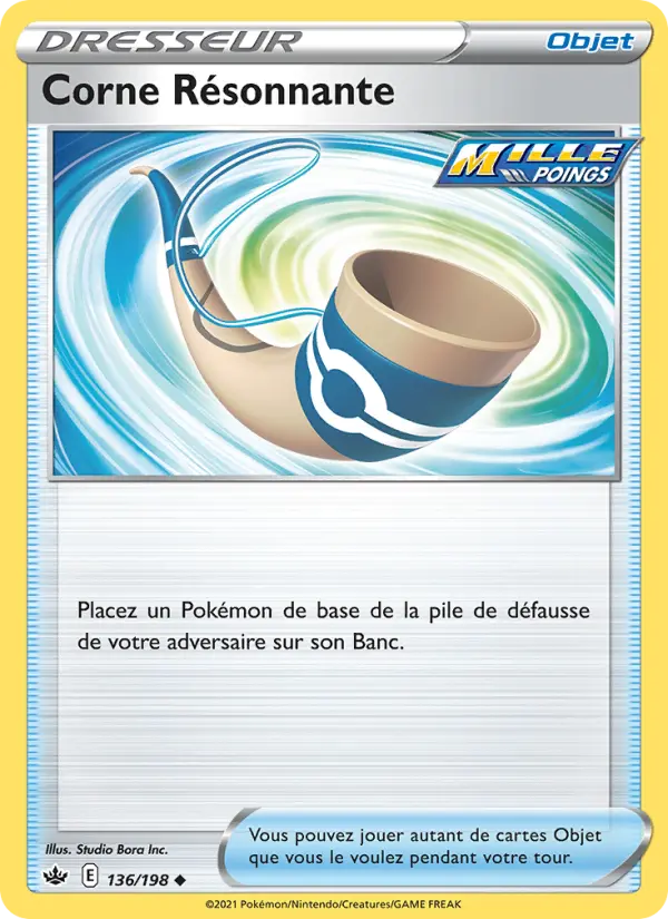 136/198 - Corne Résonnante — Carte Pokémon Règne de Glace 136/198