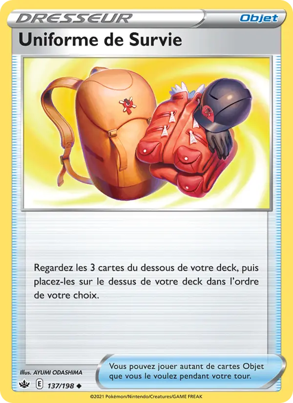 137/198 - Uniforme de Survie — Carte Pokémon Règne de Glace 137/198
