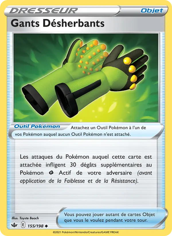 155/198 - Gants Désherbants — Carte Pokémon Règne de Glace 155/198