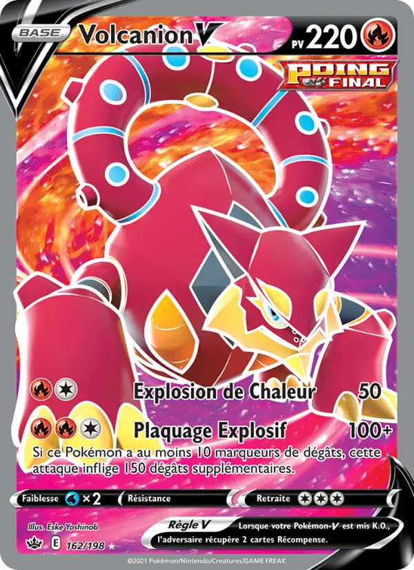 162/198 - Volcanion V — Carte Pokémon Règne de Glace 162/198